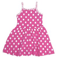 37141P: Girls All Over Spot Print Dress- Pink (2-5 Years)
